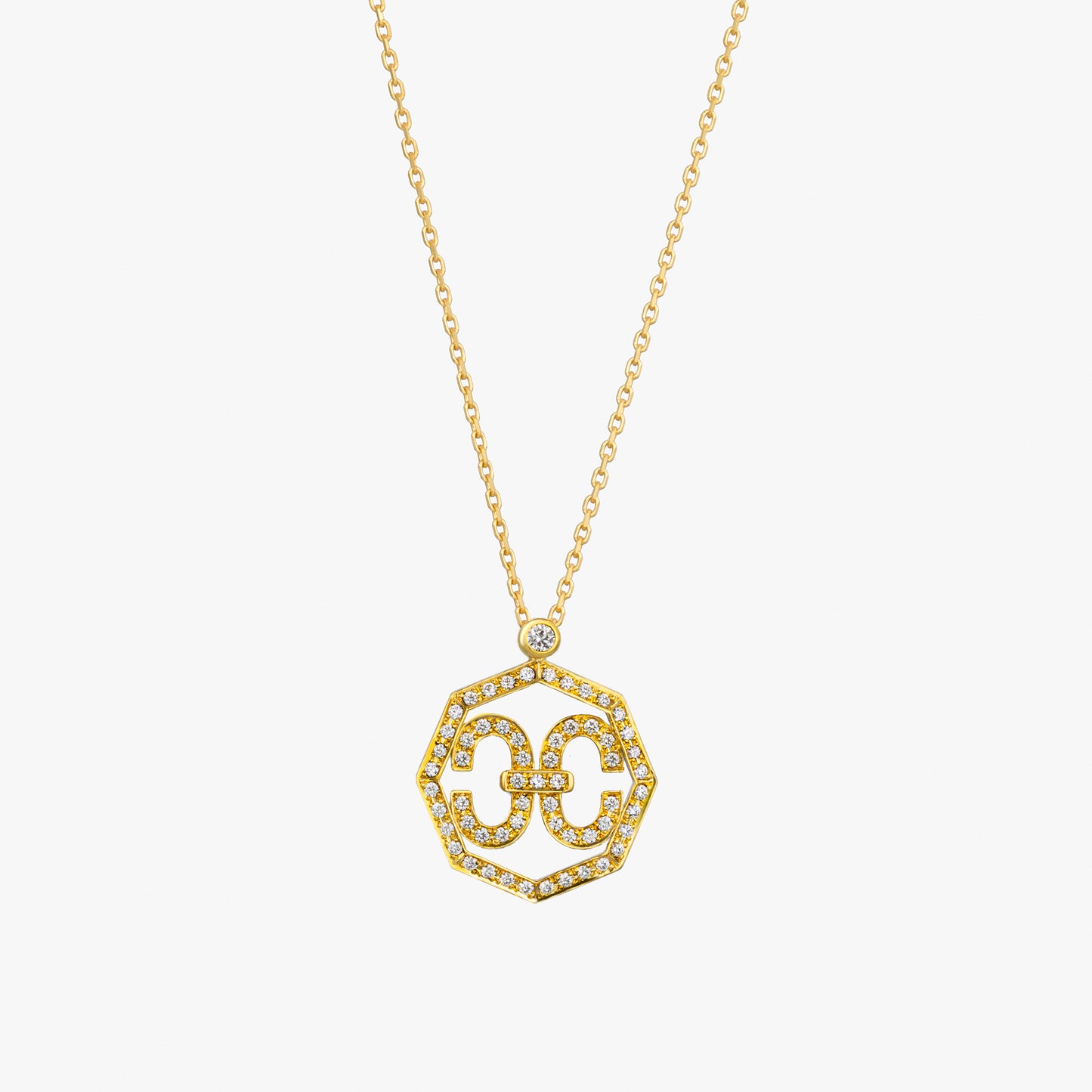 Harmony Iconic Octagon Yellow Gold Necklace