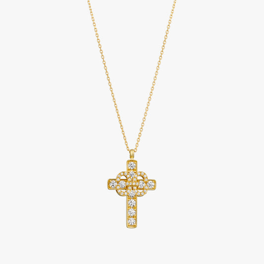 Harmony Iconic Cross Yellow Gold Necklace