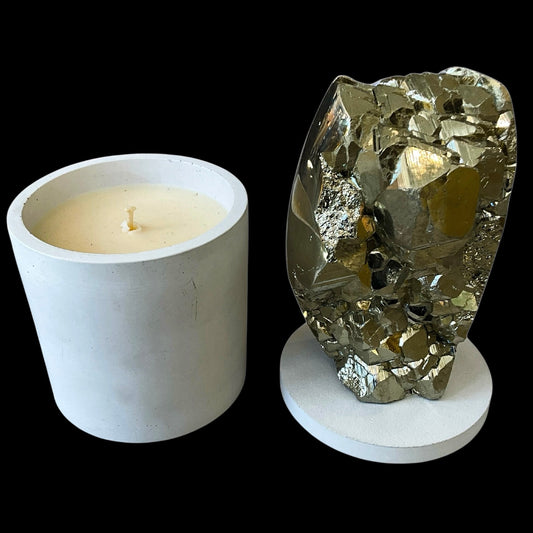 Abstract Pyrite Lid Gardenia Candle #5