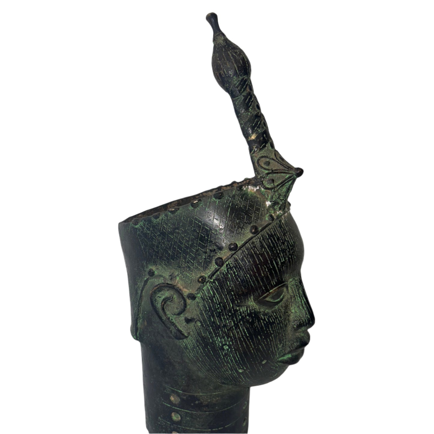 Bronze Nigerian Head Sculpture