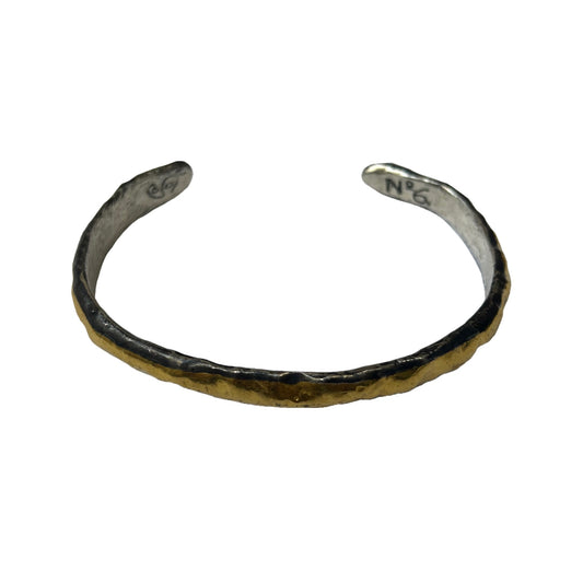 Slim 24K and Oxidized Silver Cuff