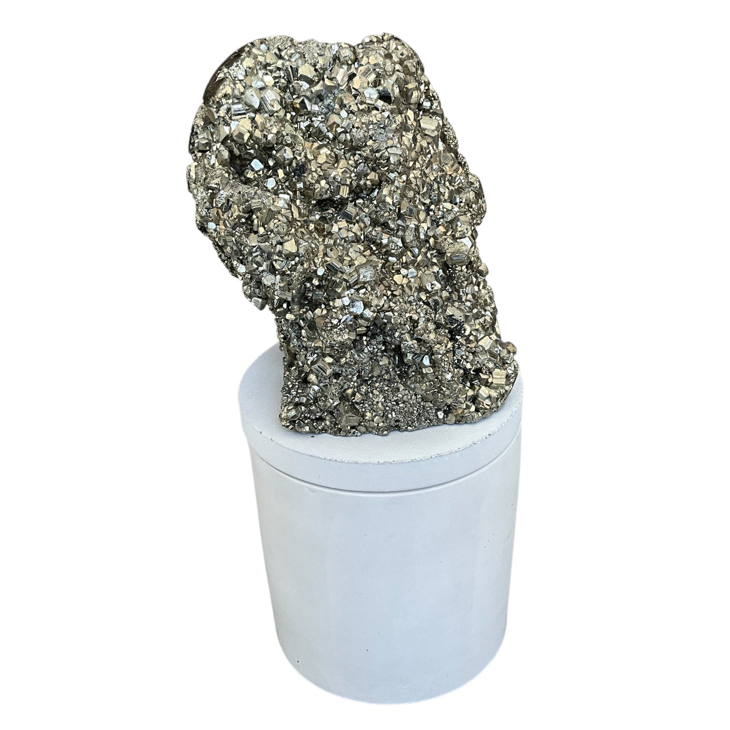 Abstract Pyrite Lid Gardenia Candle #1