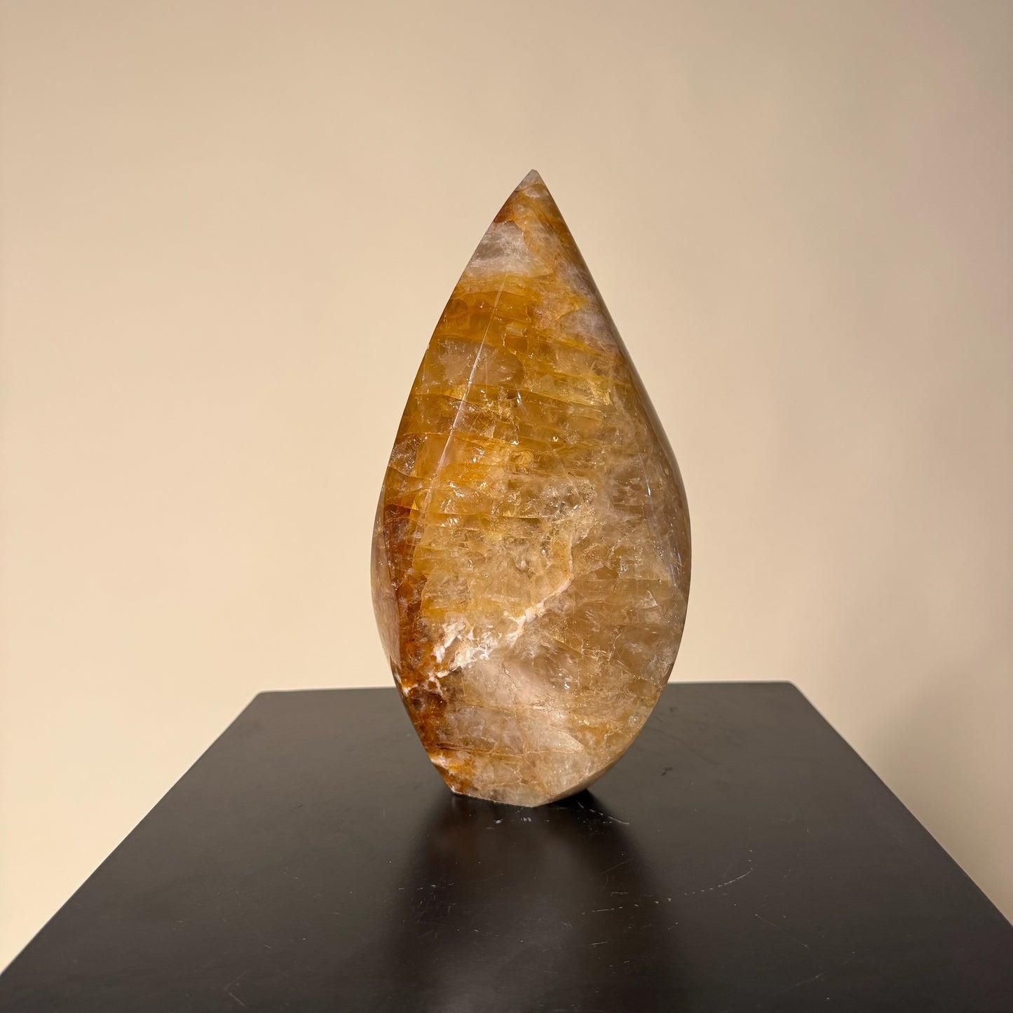 Small Flame Cut Golden Healer Crystal
