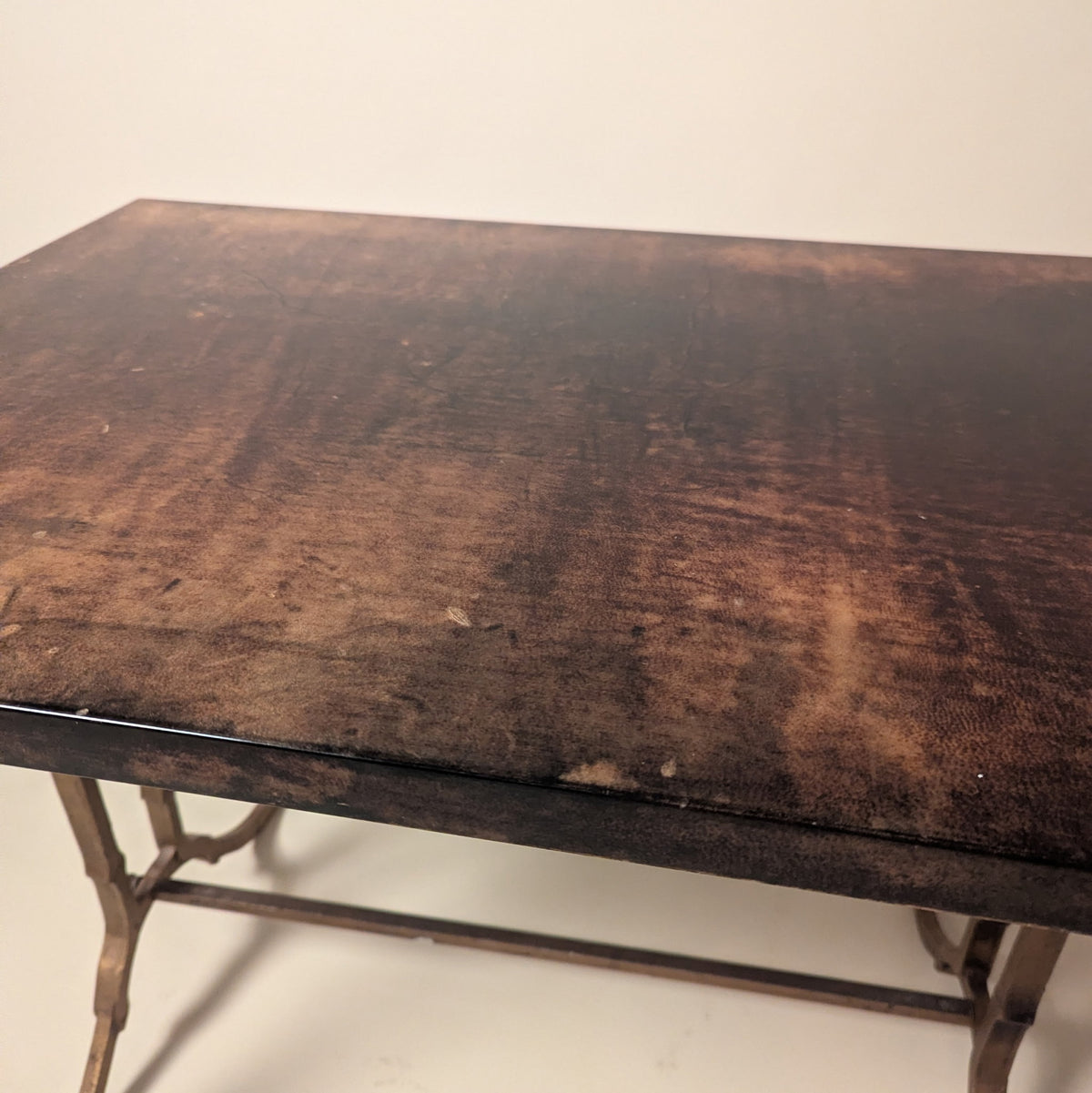 Pair of Aldo Tura Goat Skin Side Tables
