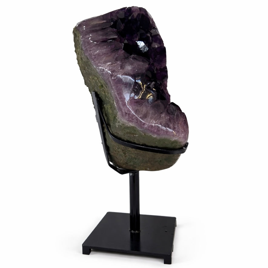 Large Amethyst Deep Purple Crystal on Stand