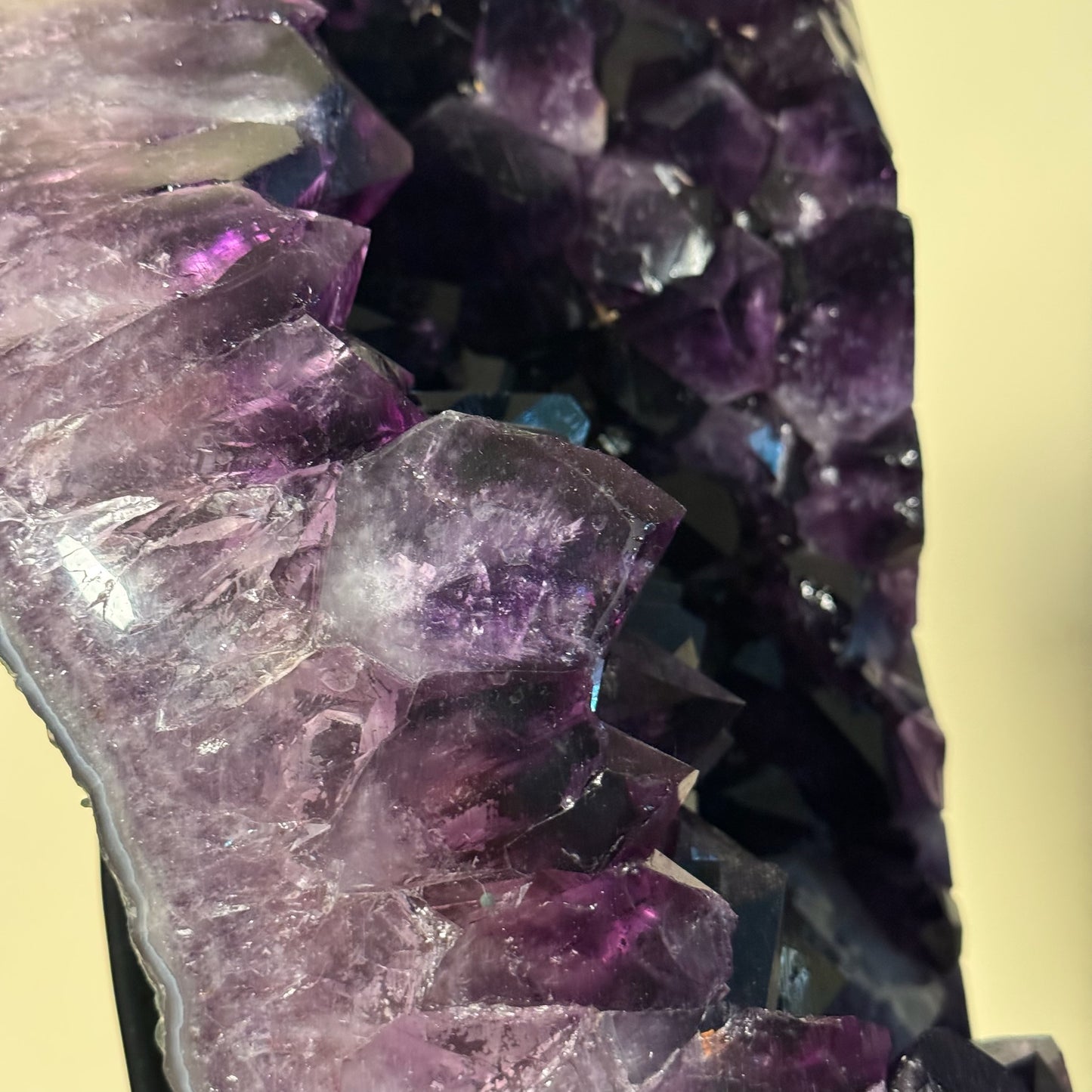 Large Amethyst Deep Purple Crystal on Stand