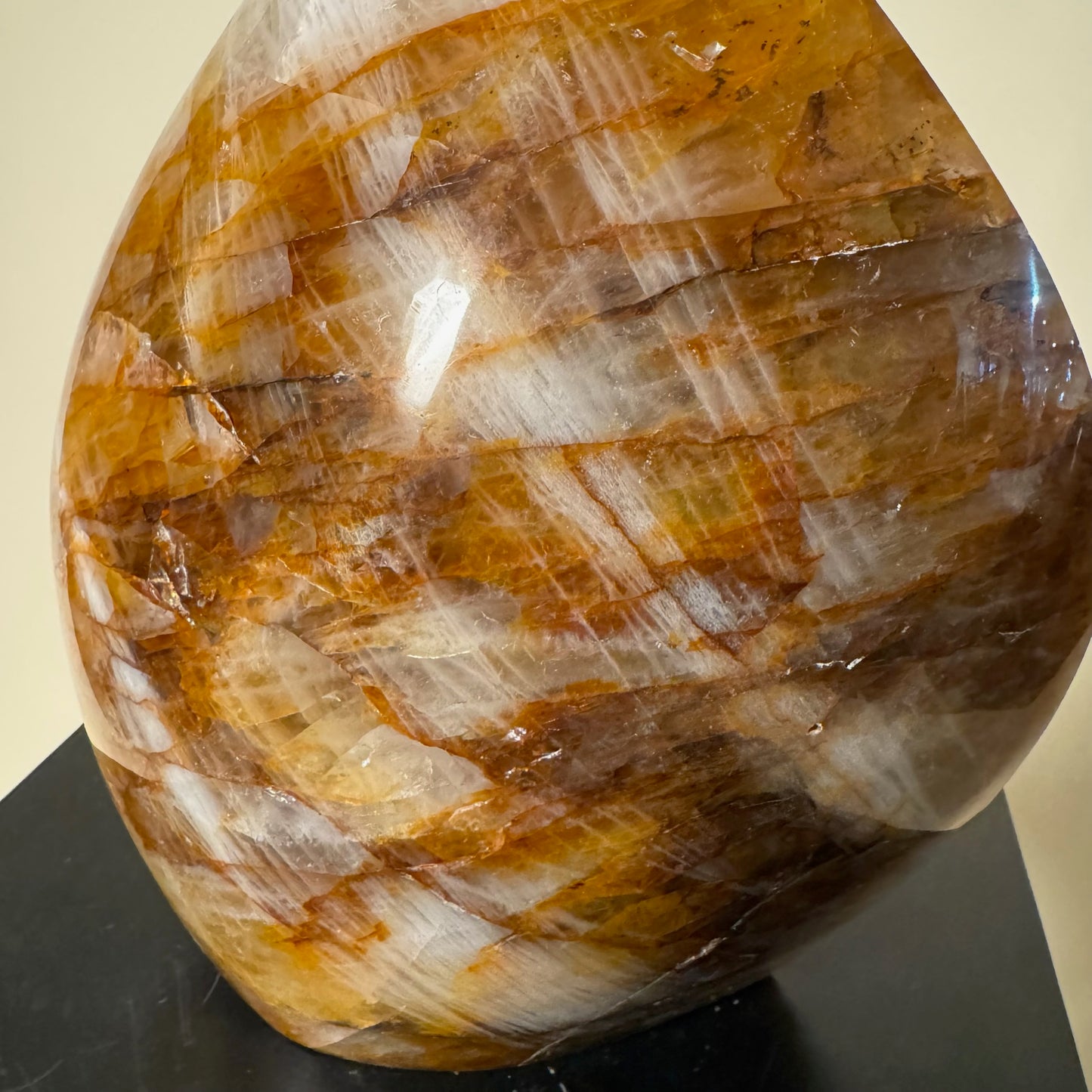 Large Flame Cut Golden Healer Crystal
