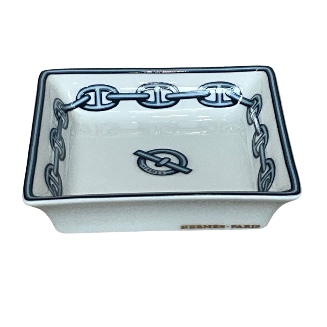 Hermes Paris Chaine d'Ancre Porcelain Trinket Tray