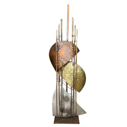 Vintage Copper & Brass Abstract Sculpture