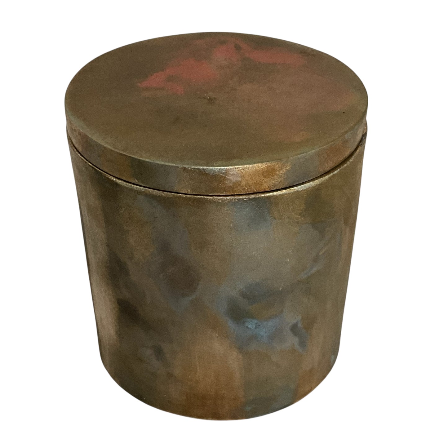 #A Solid Bronze Gardenia Candle with Lid