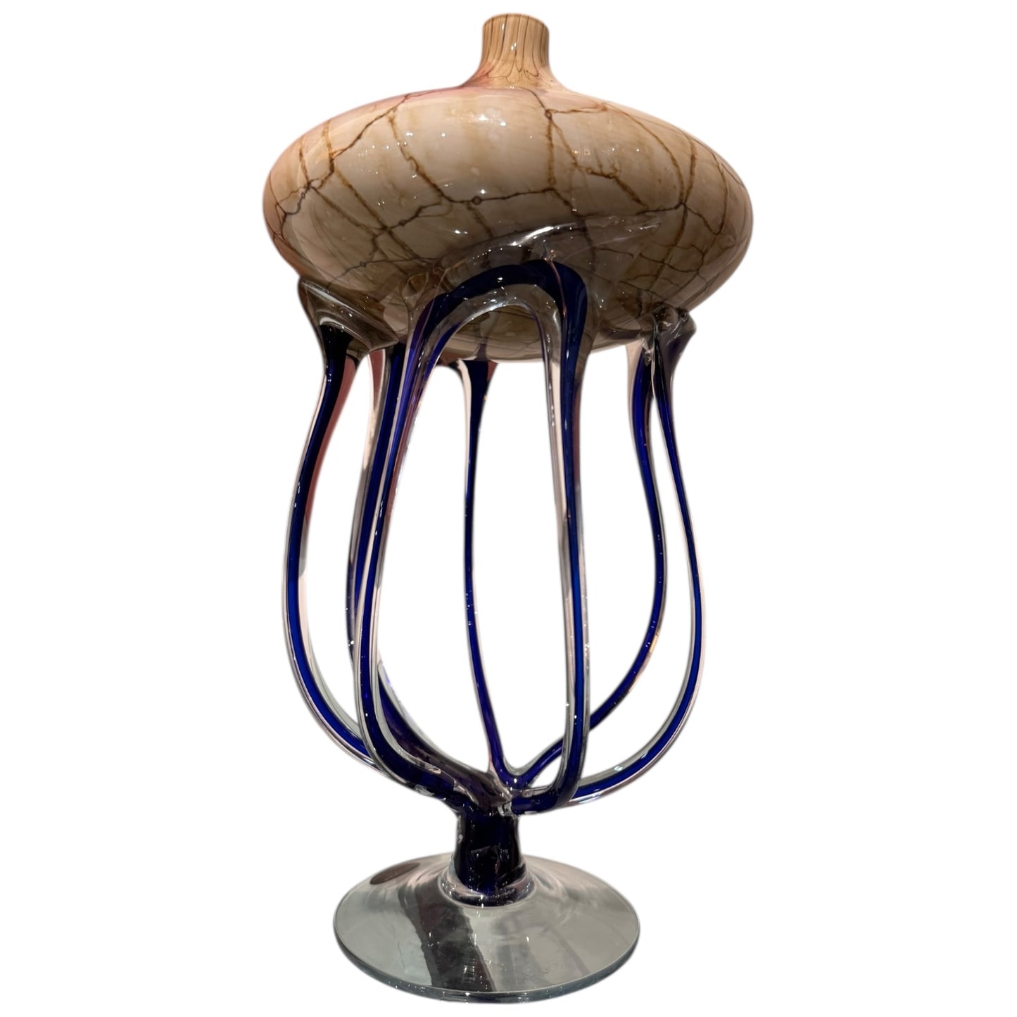 Vintage Glass Blown Abstract Vase