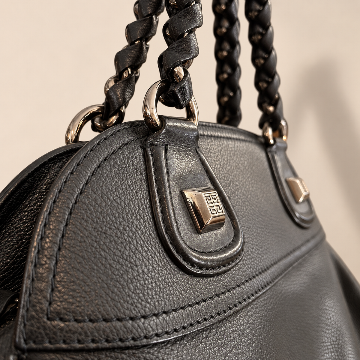 Givenchy Chain Wrap Nightingale Large Leather Tote Bag