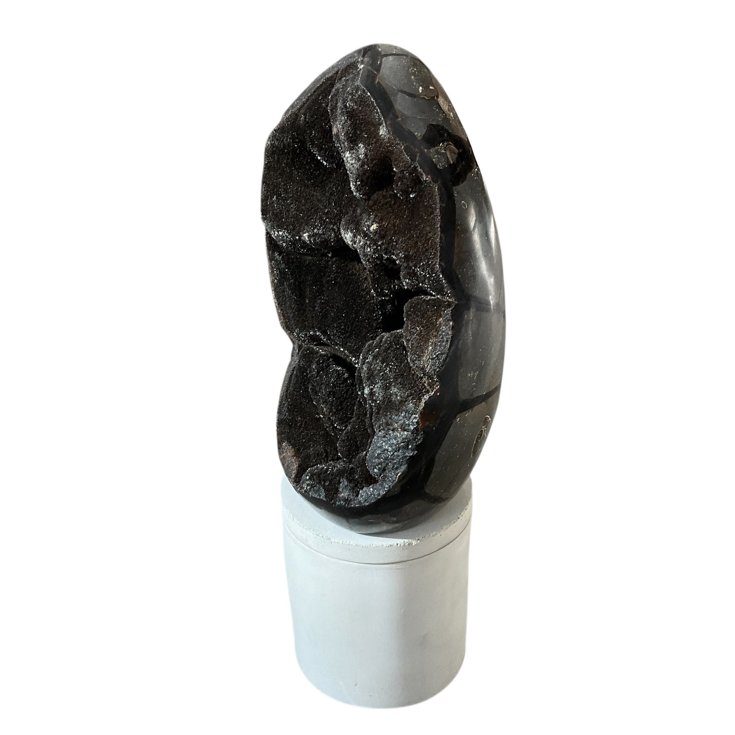 Septarian Dragon Egg Crystal Lid Gardenia Candle