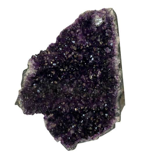 Abstract Amethyst Crystal Geode Cluster Free-Standing