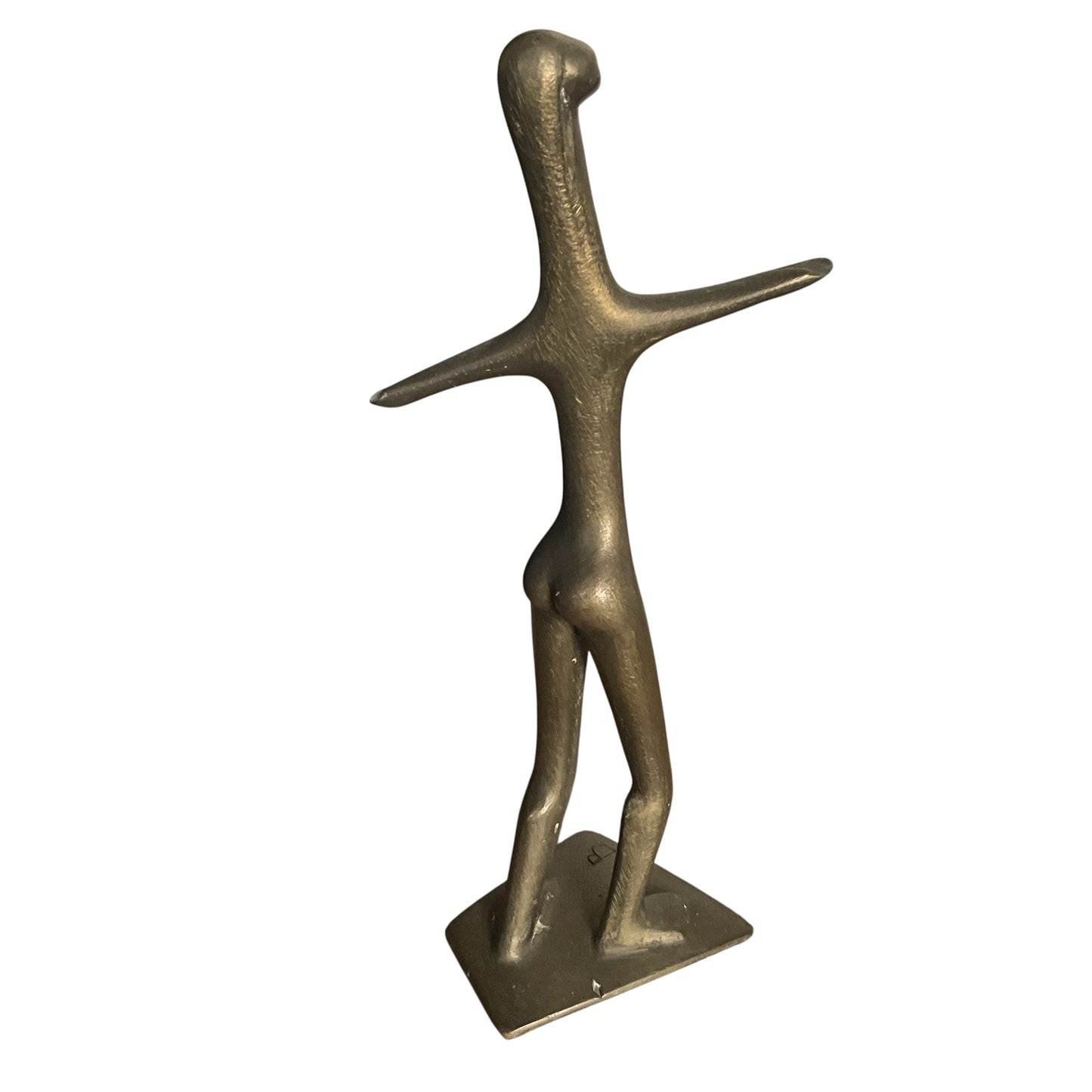 Vintage Abstract Bronze Figure Sculpture