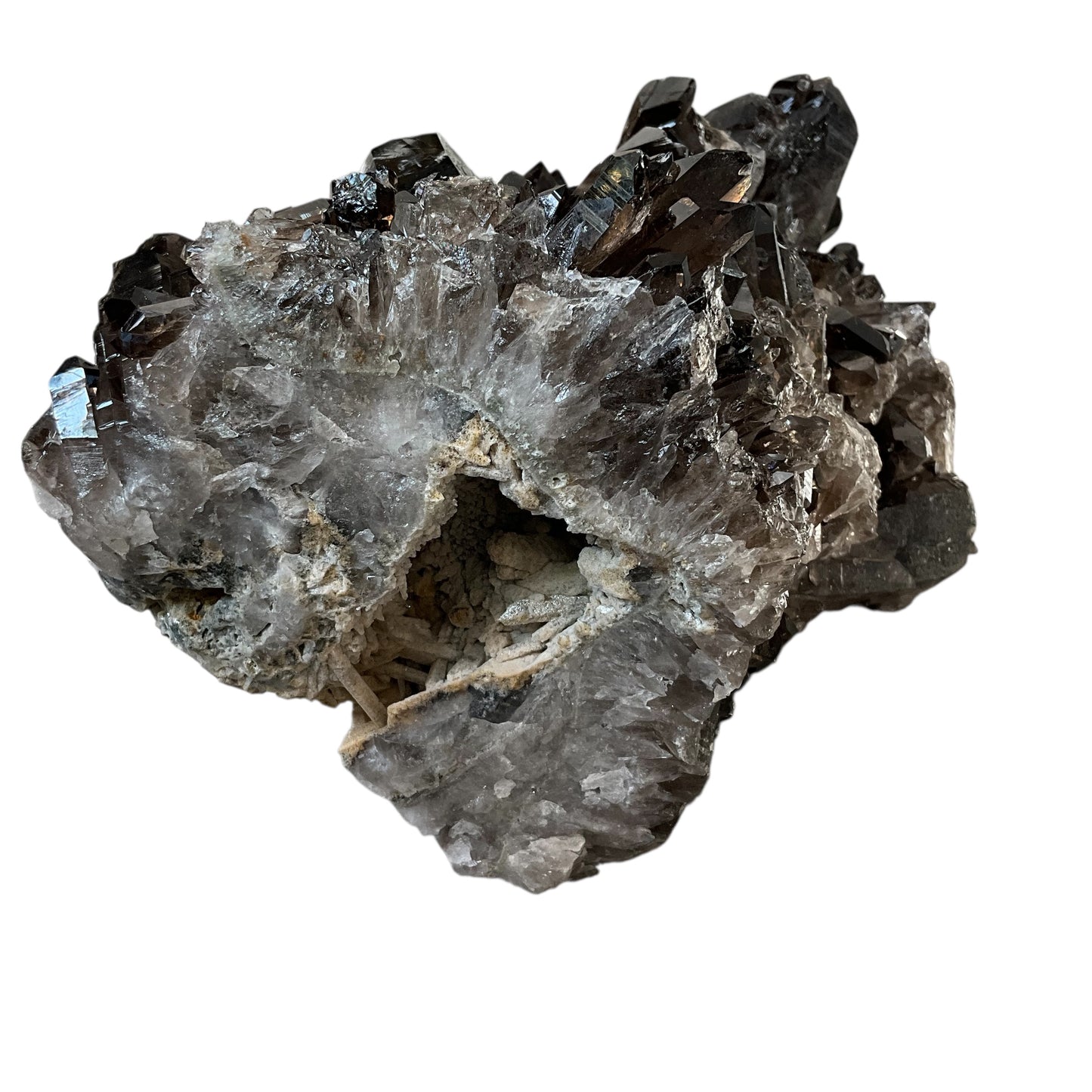 Smoky Quartz Crystal Cluster Large