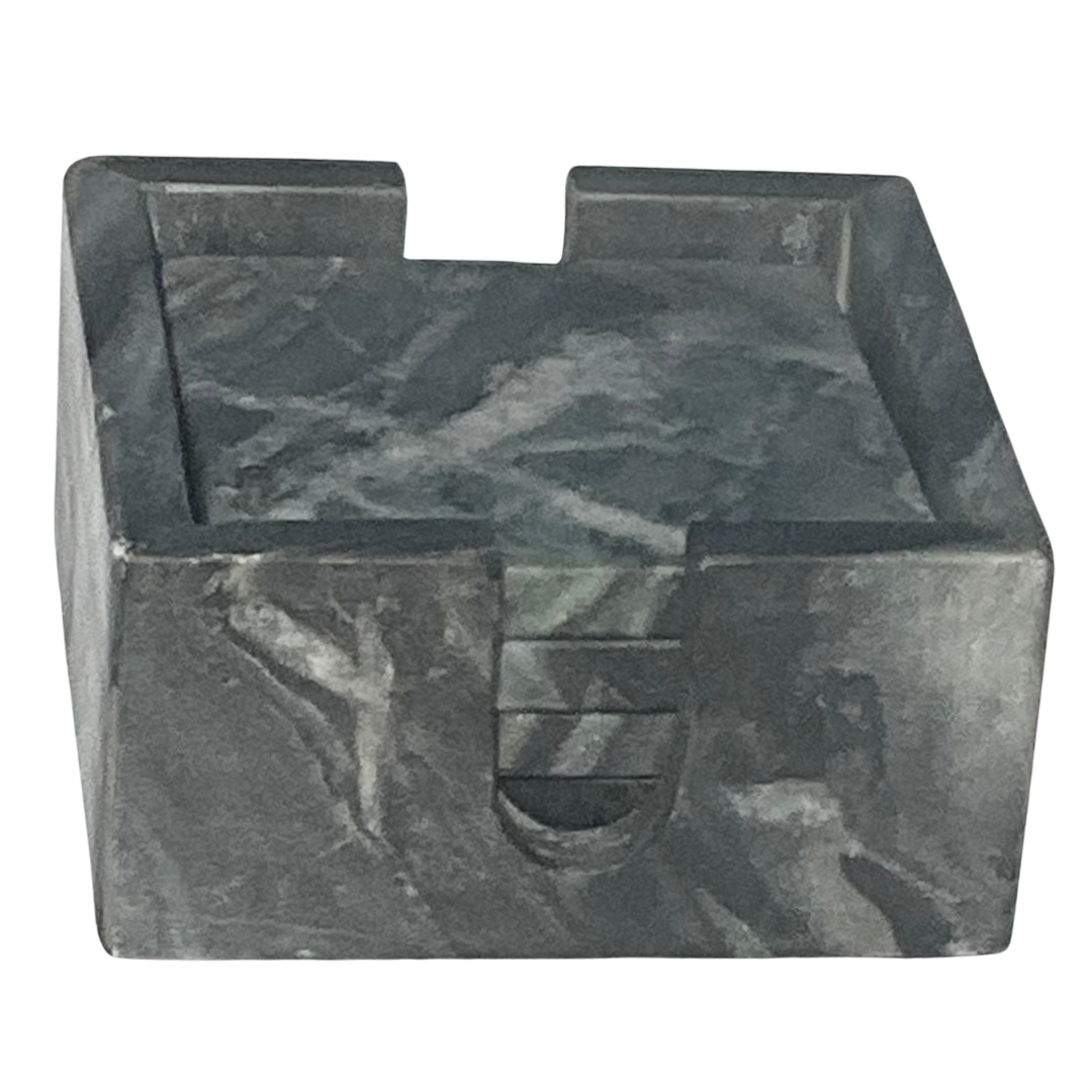 Set of 4 Stone Coasters in Stone Holder