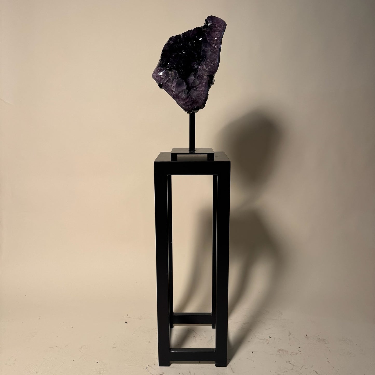 Large Amethyst Deep Purple Crystal on Stand