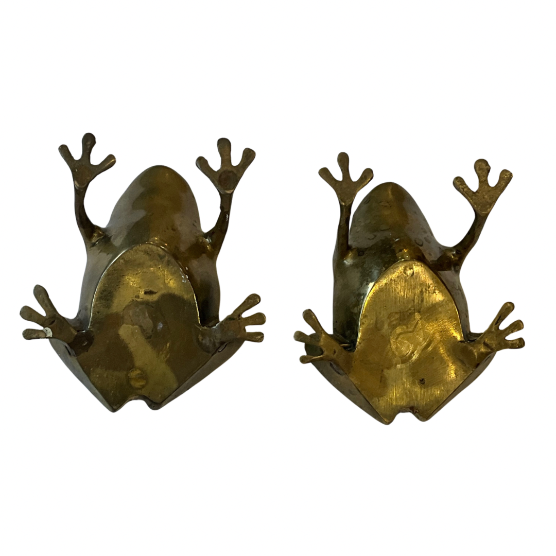 Pair of Brass Frogs