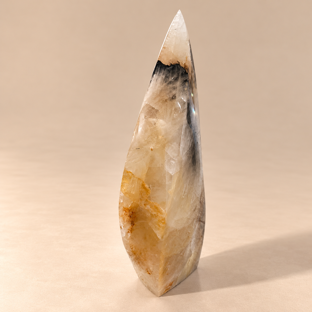 Golden Healer Large Flame Crystal