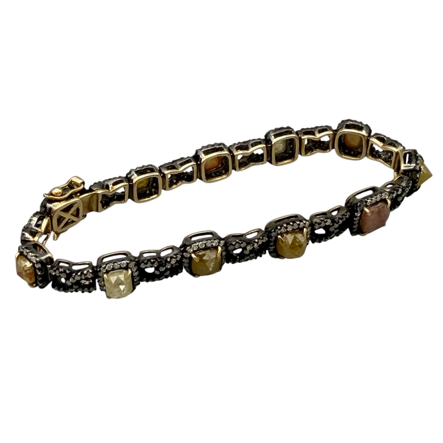 Multi-Colored 11 Inverted Diamond Bracelet