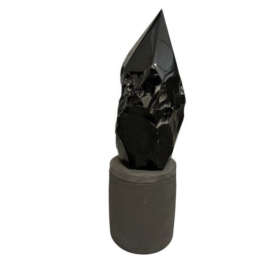 369 For House of Nulla Black Rose Candle with Obsidian Lid 10