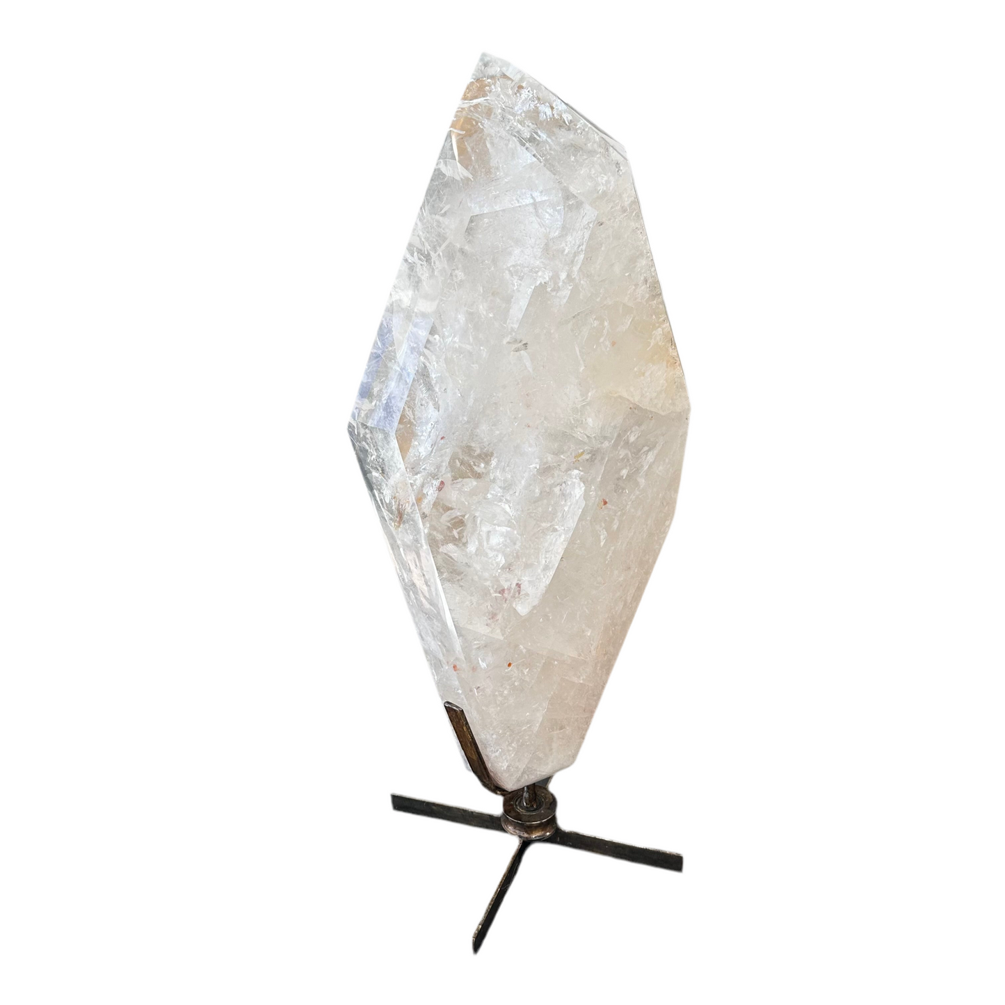 Large Quartz Crystal on Spinning Stand