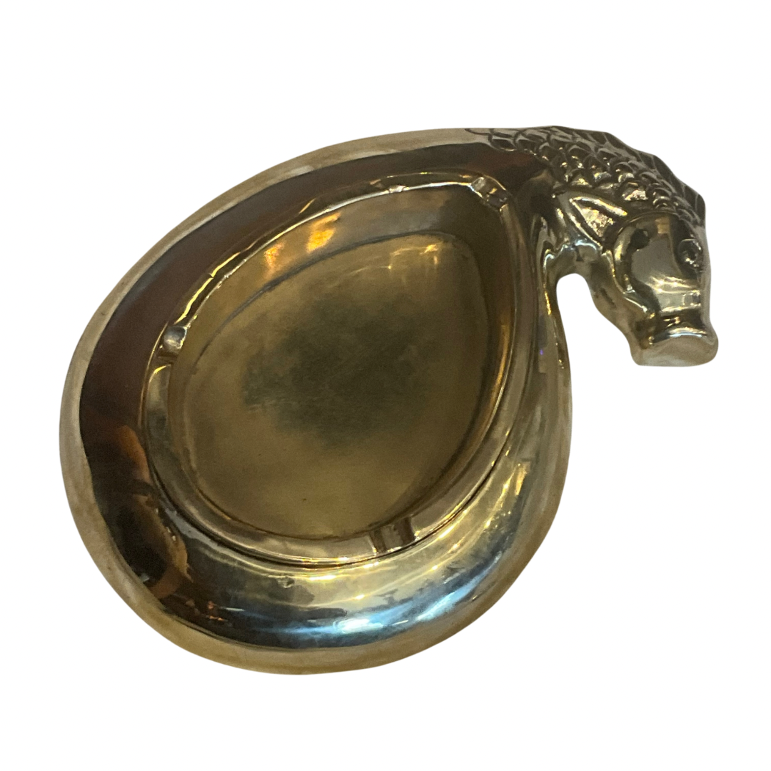 MCM Brass Seahorse Ashtray