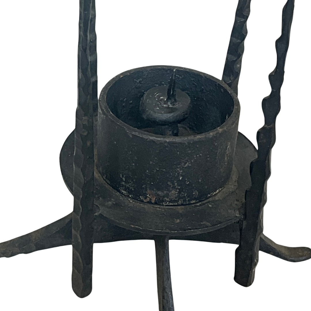 Vintage Metal 4 Spike Candle Holder