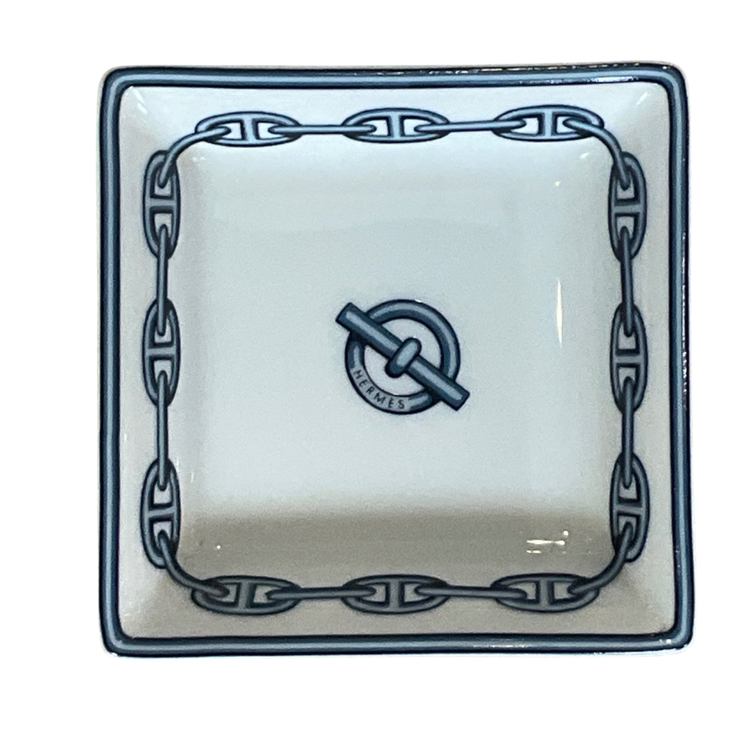 Hermes Paris Chaine d'Ancre Porcelain Trinket Tray