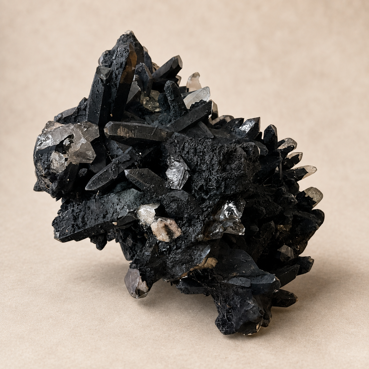 Quartz Crystal with Hematite Crystal
