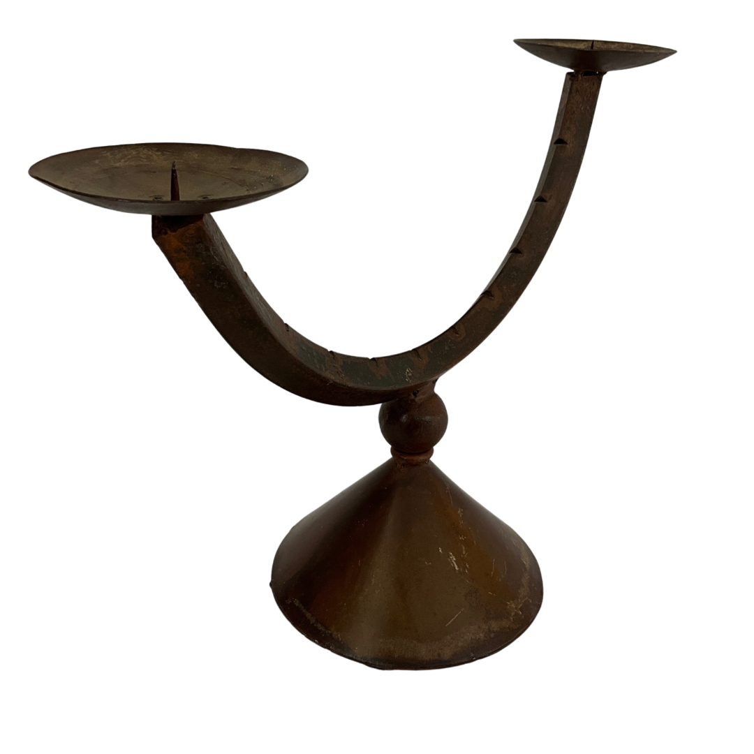 Iron Double Candle Holder