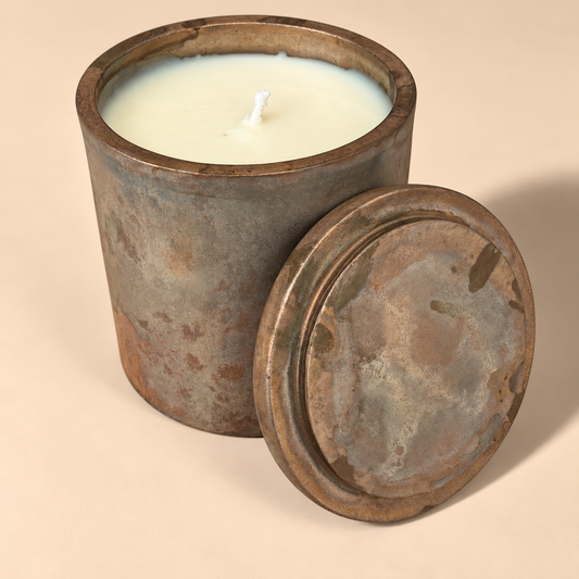 Solid Bronze Gardenia Candle with Lid  #O