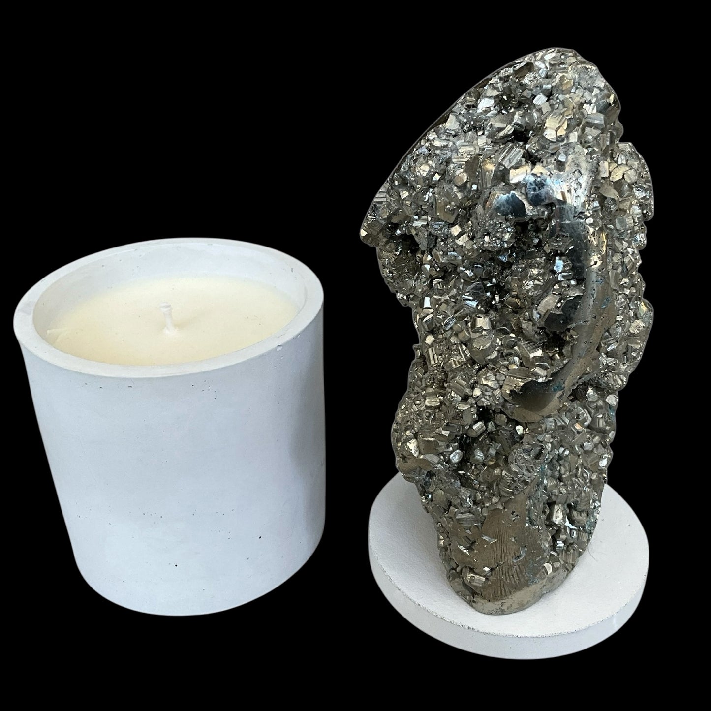 Abstract Pyrite Lid Gardenia Candle #4