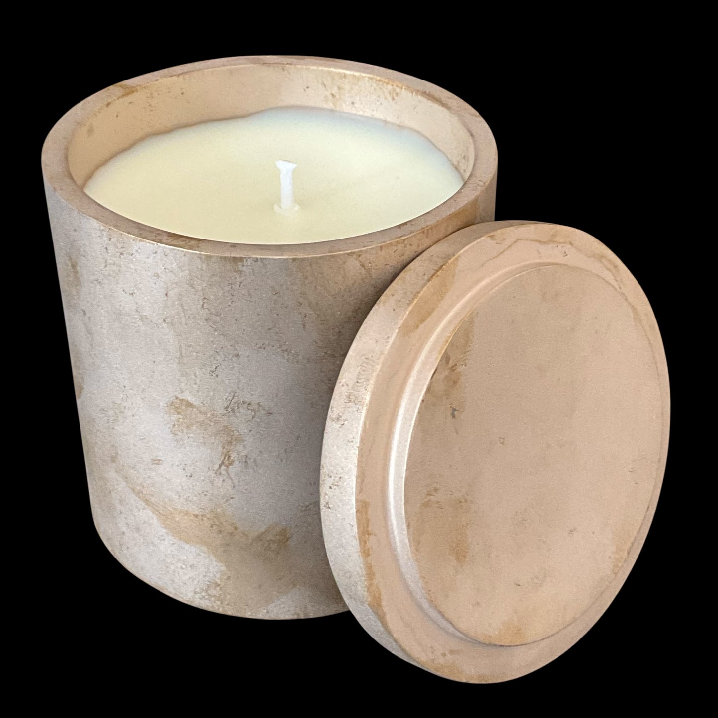 Solid Bronze Gardenia Candle with Lid Q