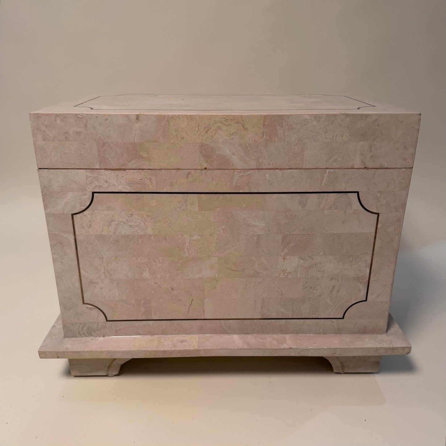 Maitland Smith Tessellated Stone Trunk Box