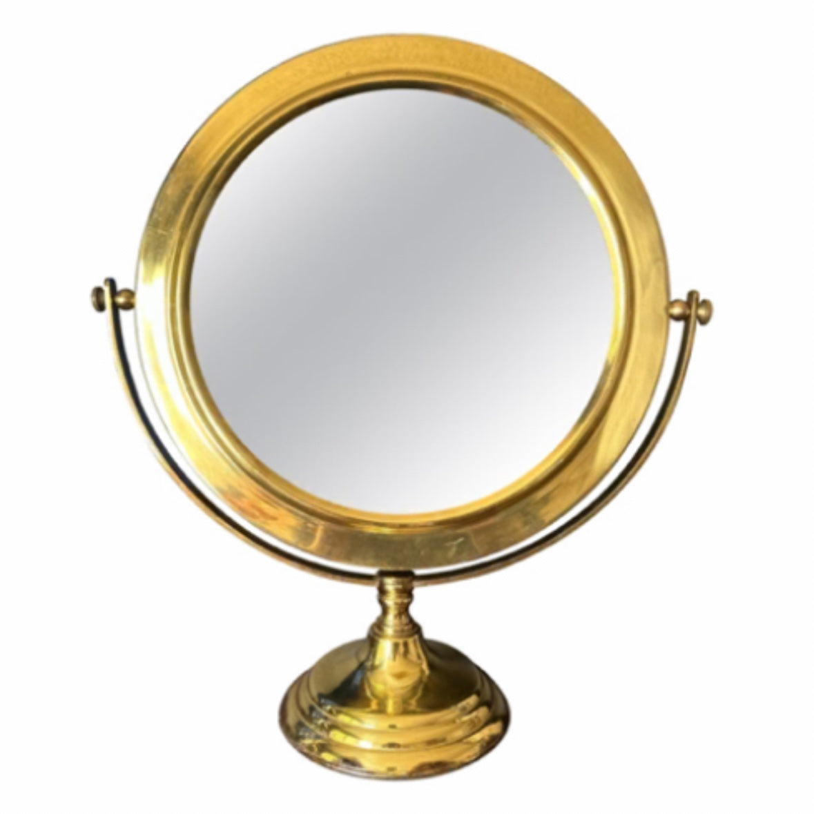 Round Brass Vanity Mirror