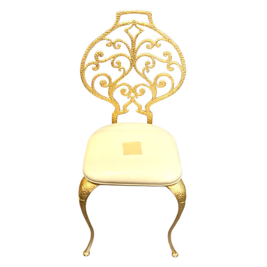 Aluminum gold leaf chair by Thinkine