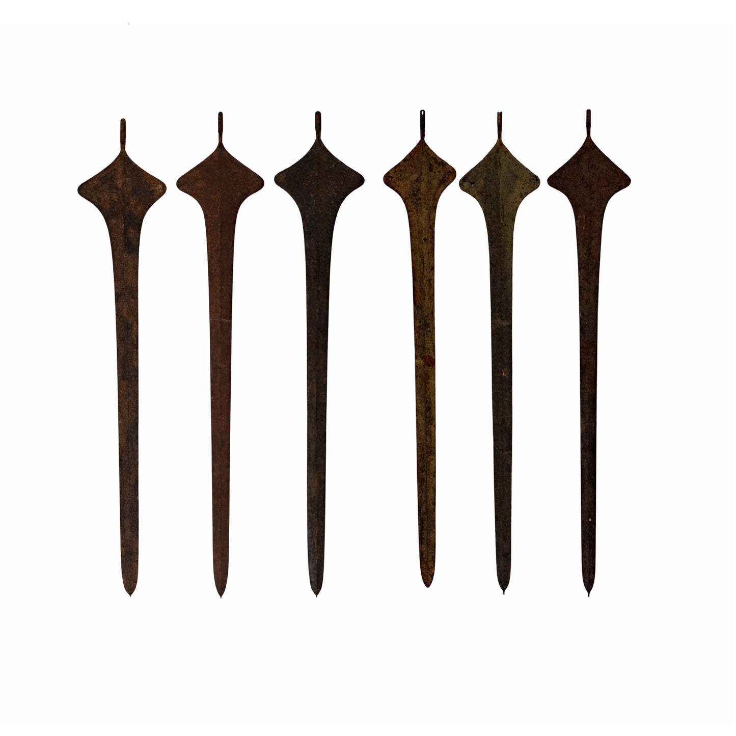 Set of 6 African Topoke Iron Currency Blades