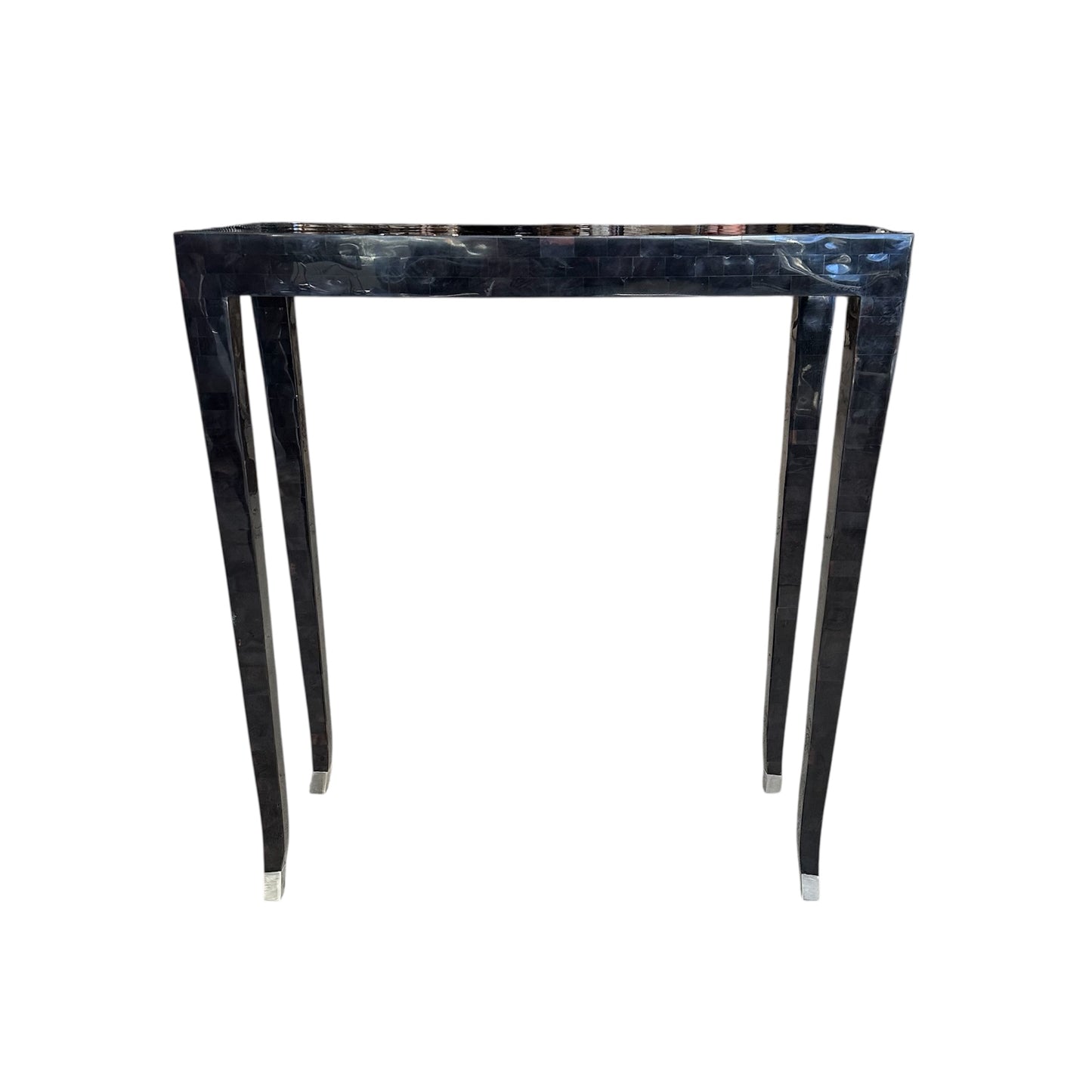 Marquis Collection Tessellated Horn Accent Table