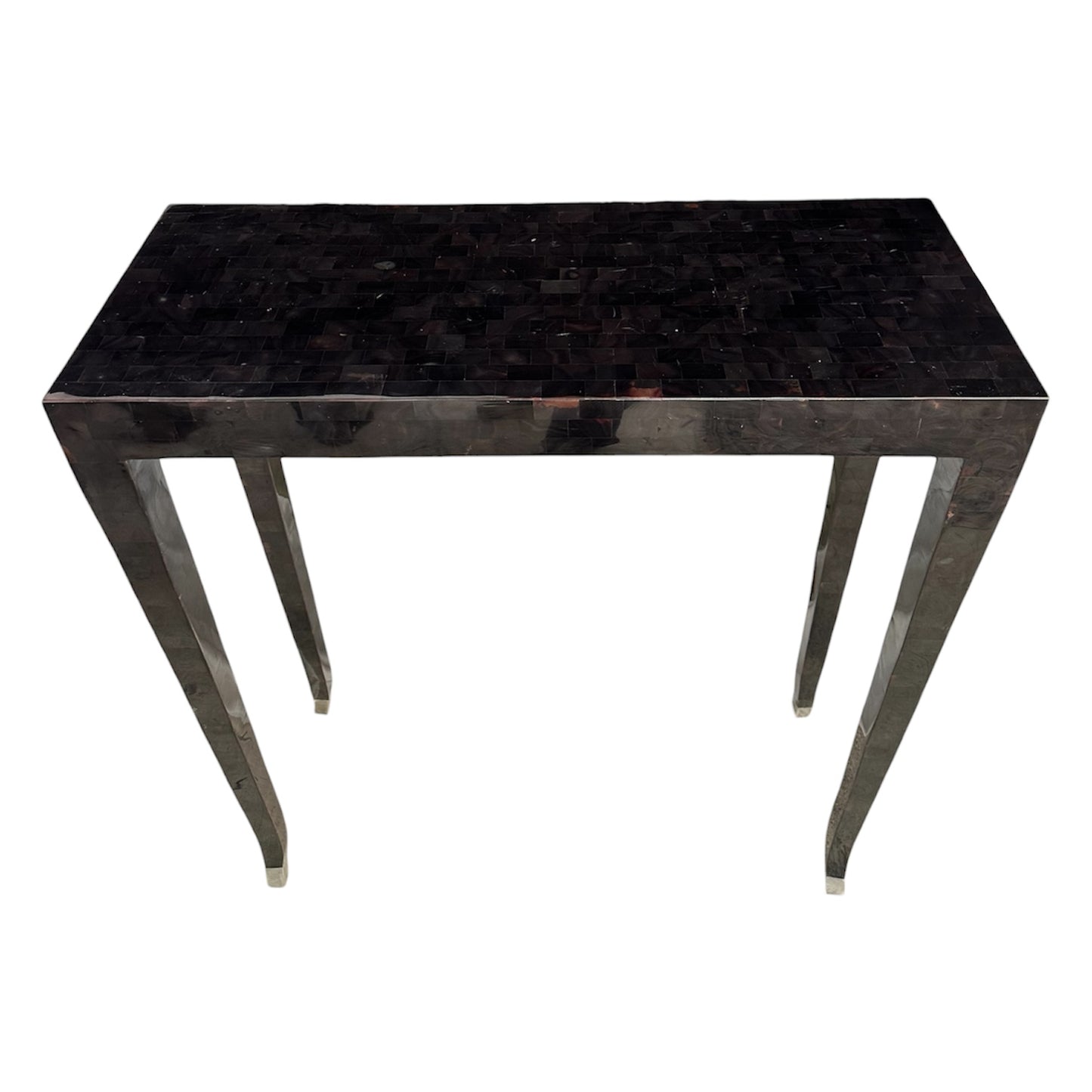 Marquis Collection Tessellated Horn Accent Table