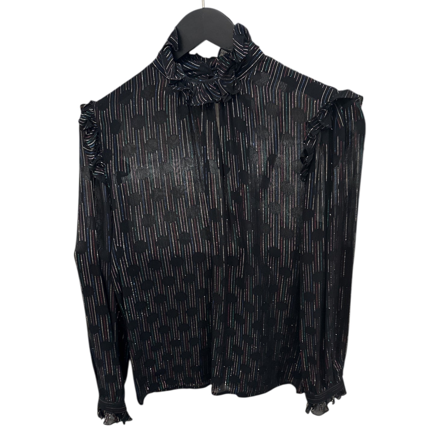 Vintage Multi-Colored Sparkle Polka Dot Blouse