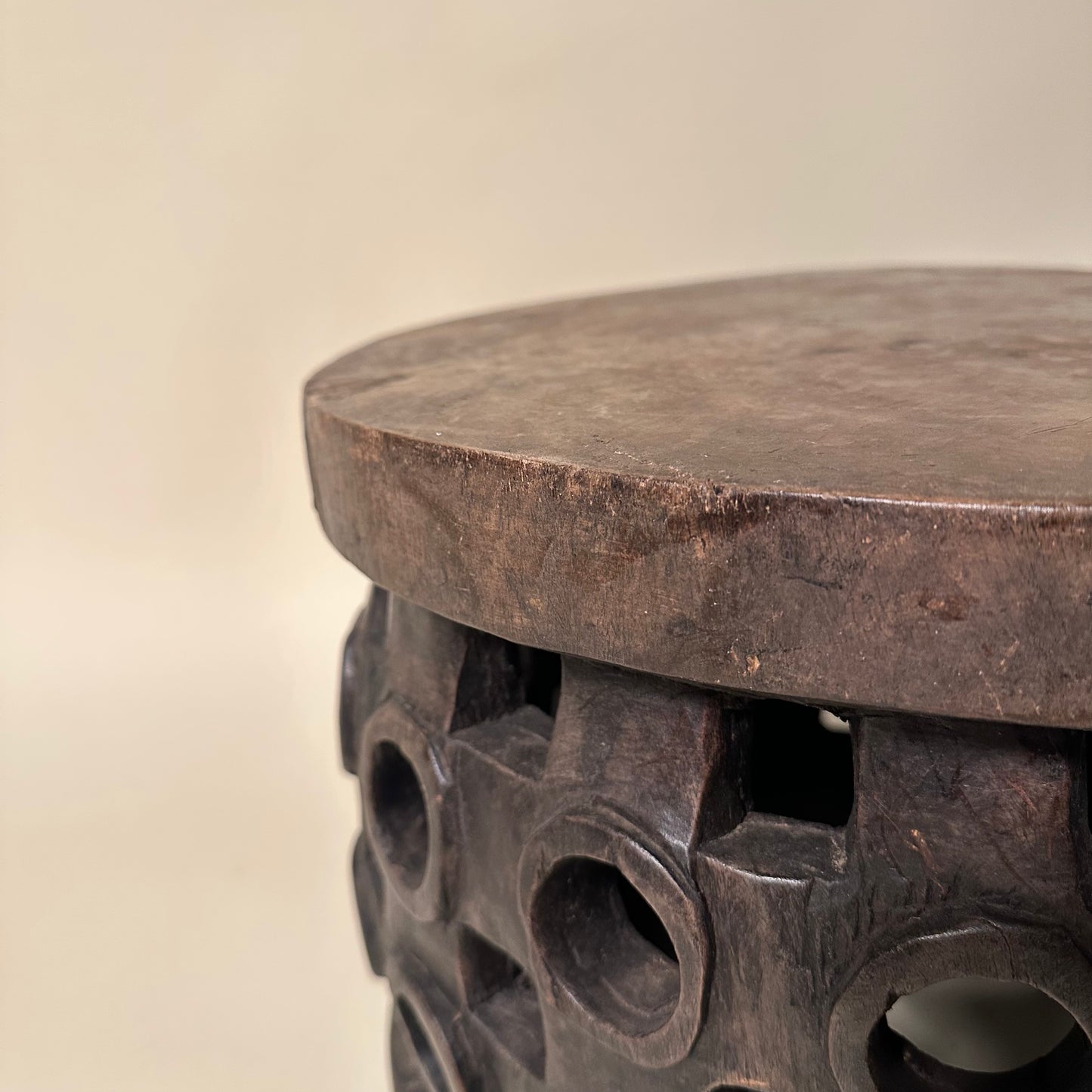 Carved Wooden Guinea Stool #1