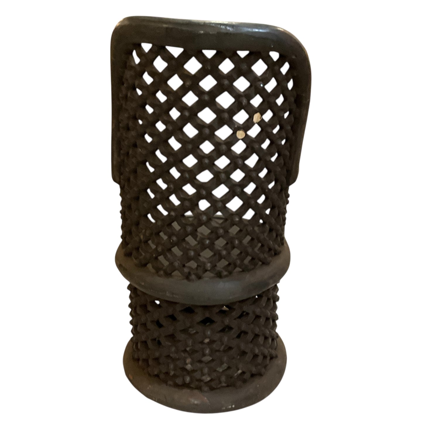 Bamileke African Single Hand Carved Wood Chair