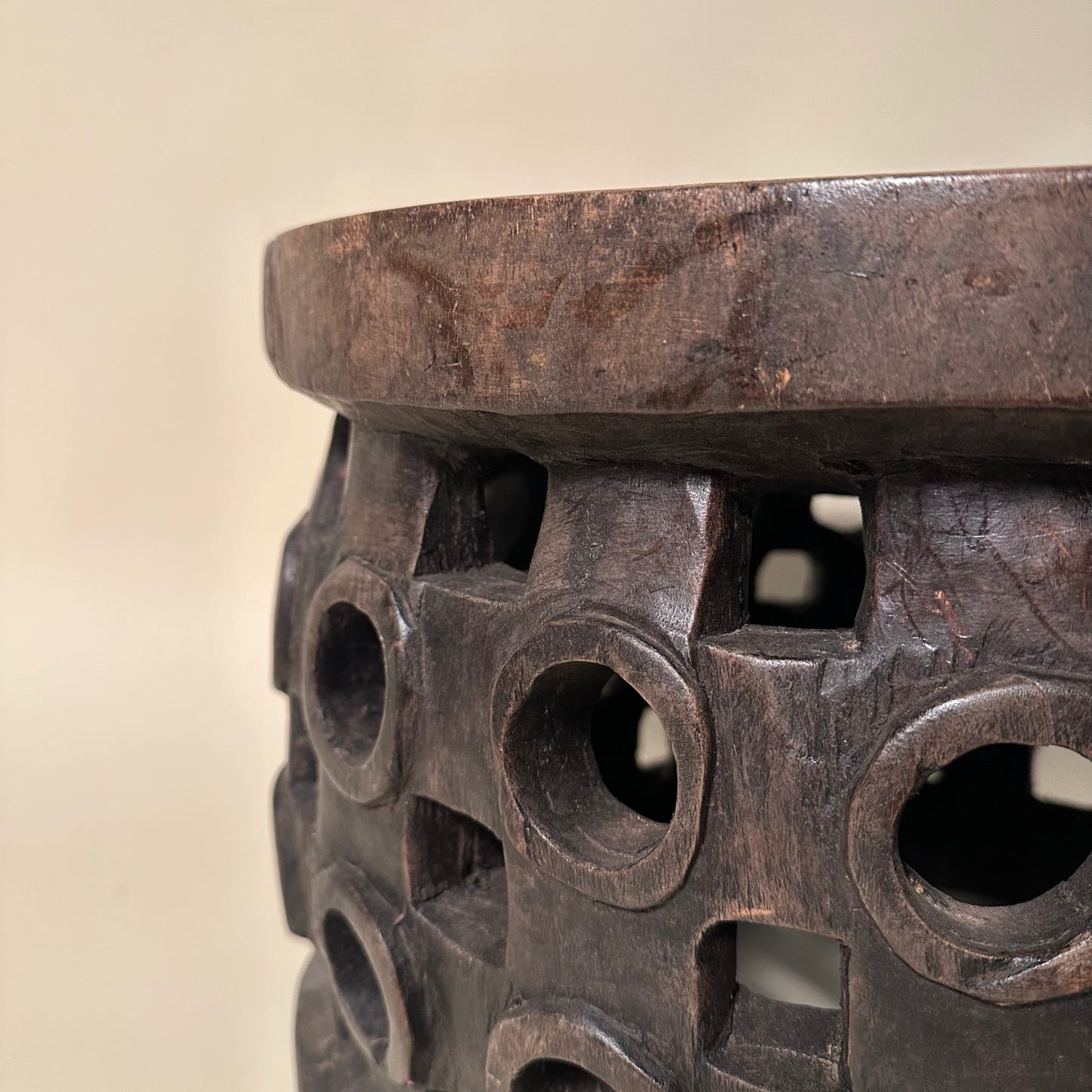 Carved Wooden Guinea Stool #1