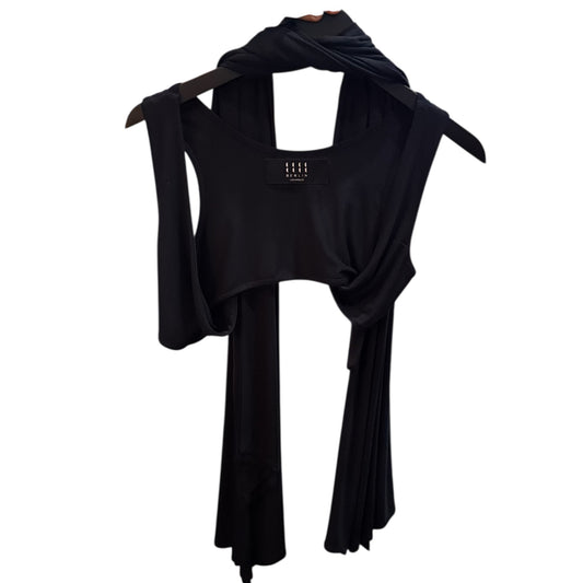 11:11 Sleeveless Top with Ties Black