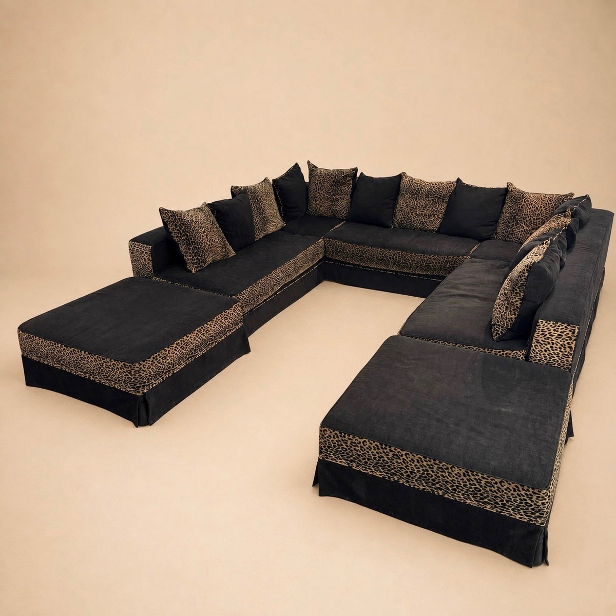 Monumental Sectional Leopard Sofa