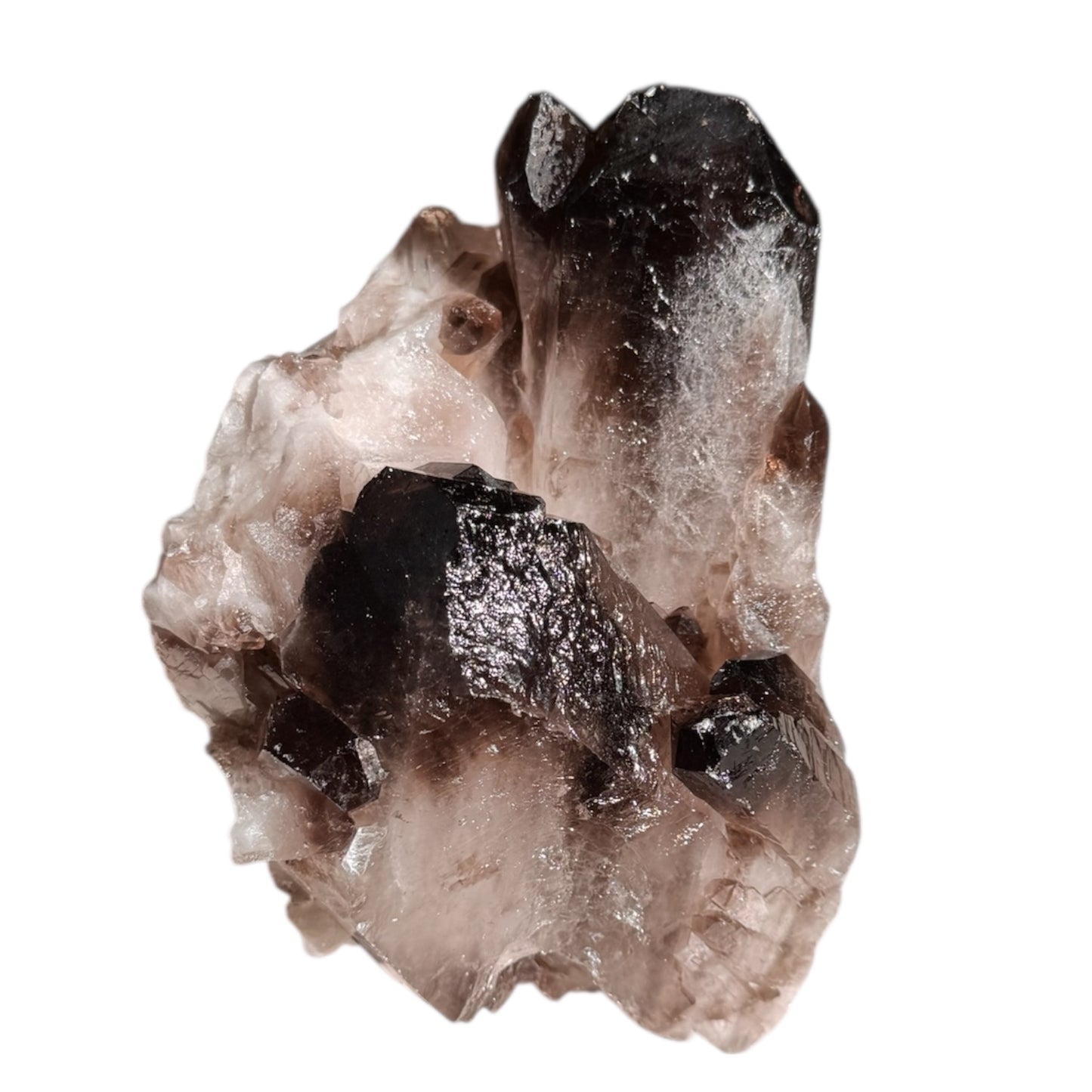 Smokey & White Quartz Cluster