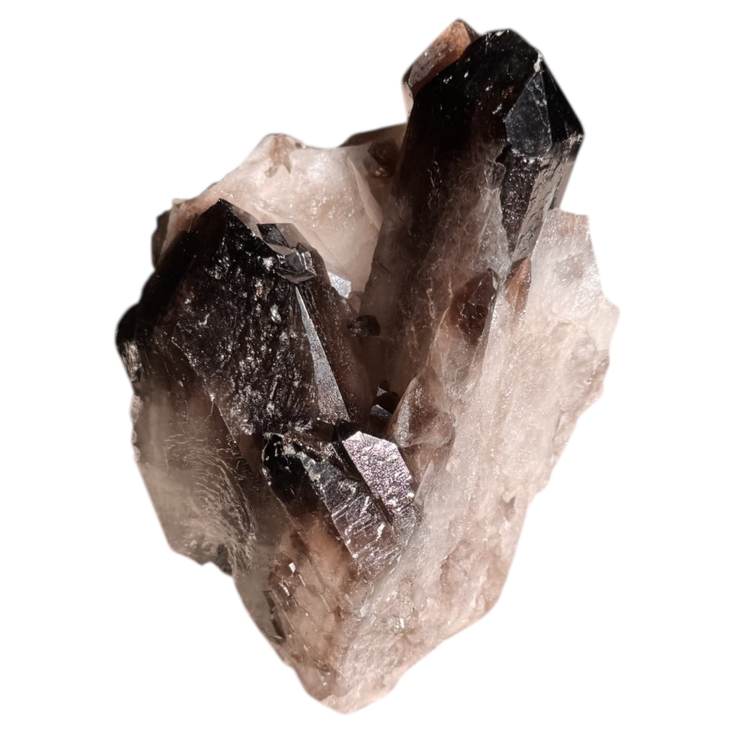 Smokey & White Quartz Cluster