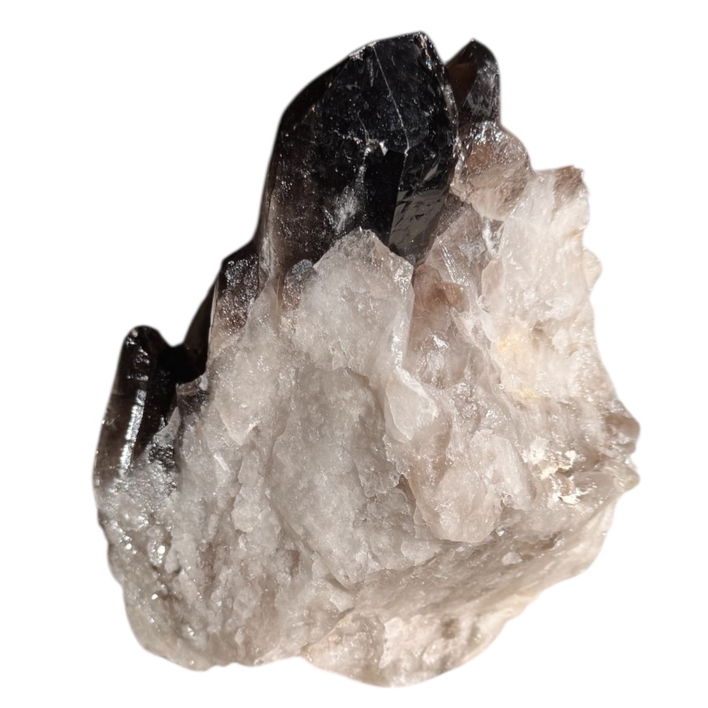 Smokey & White Quartz Cluster